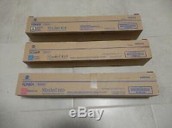 3 Genuine Konica Minolta bizhub C454E C554E Toner Color SET TN512C TN512Y TN512M