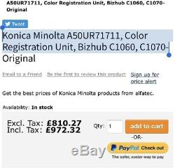 Konica Minolta A50UR71711 Color Registration Unit, Bizhub C1060 C1070- RRP £970