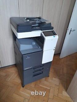 Konica Minolta Bizhub C227 printer + 2 black + 1 yellow + 1 cyan cartridges