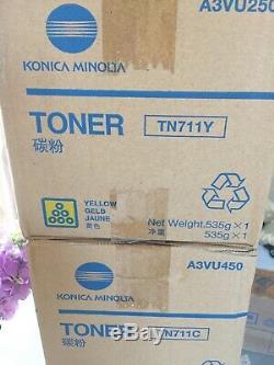 Konica Minolta Genuine Tn 711 Toners New Cyan Yellow Magenta Black Bizhub