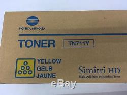 Genuine OEM Konica Minolta BIZHUB C654/ C754 Yellow Toner Cartridge TN711Y  