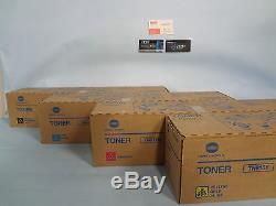 Lot of 4 Konica Minolta TN615C TN615M TN615Y TN615K Bizhub Press C8000