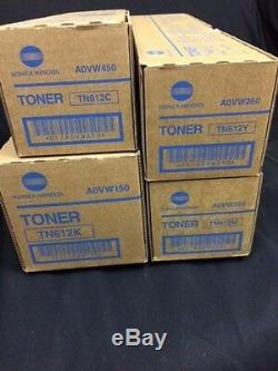 Set of TN612 CYMK Konica Minolta Toner for Bizhub PRO C5501 C6501, (vatexcl)