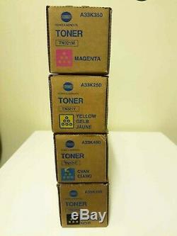 TN321 CMYK Genuine Konica Minolta Toner Set Sealed Bizhub C224/e C284/e C364/e
