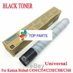 4 Toner Noir Pour Konica Minolta Bizhub C454e / C554e / C258 / C308 / C368 Tn512 Tn324