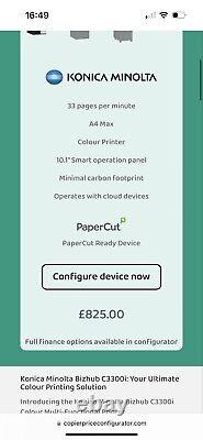 Imprimante multifonction couleur Konica Minolta Bizhub C3300i