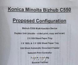 Konica Minolta Biz Moyeu C550 Full Colour Duplex Imprimante Numérique Et Finisseur